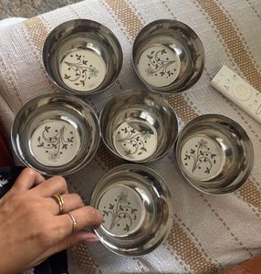 Set Of 6 Steel Bowls