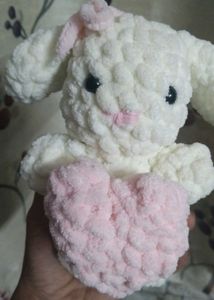 Adorable Plush Bunny with Heart