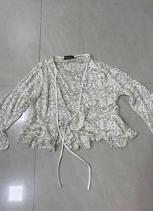 Lace Off-White Shrug