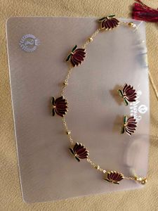 Lotus Necklace &amp; Earring Set