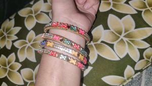 Colorful Beaded Bangle Set