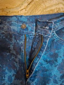 Floral Blue Jeans