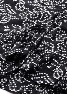 Patterned flared sleeves Crop Top
