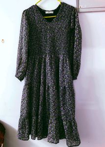 Floral Print Long Sleeve Dress