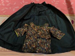 Ethnic Stylish Silk Skirt And Top