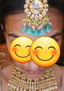 Heavy Sea Green Kundan Bridal Set