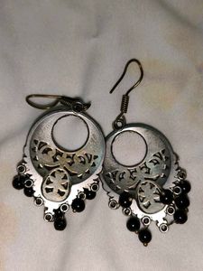 Oxidised Boho Style Earring Trio Combo