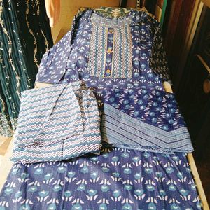 Jaipuri Cotton 3 Piece Set For Women