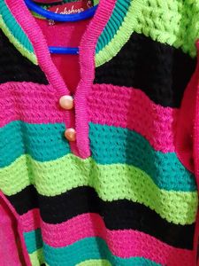 Colorful Striped Knit Kurti