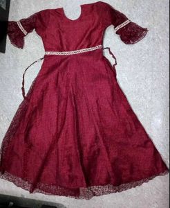 Gown Burgundy colour