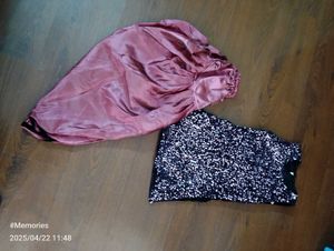 Sparkly Black vetvet n satin patiala set