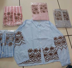 SHIRT TOP WITH EMBROIDERY DESIGN
