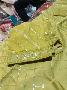 Yellow Embellished Kurta Set