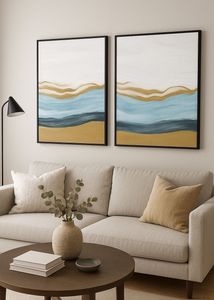 Modern abstract printed paintings on canvas