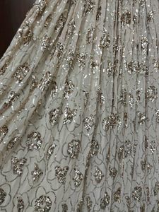 Elegant Beige Lehenga with Drape