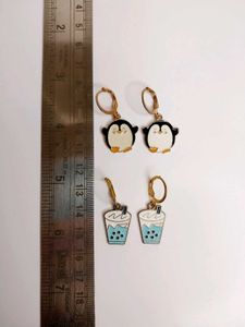 Cute Charm Earring Set of 4