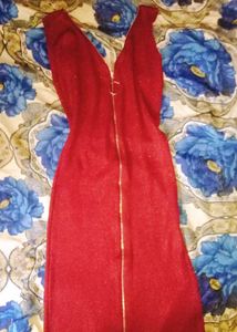 Dress Bodycon Ribbed Mini Red