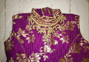 Purple &amp; Gold Ethnic Dress