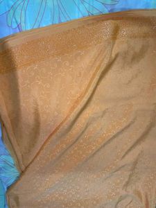 Peach Silk Shiny Saree