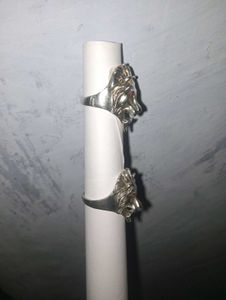 Pair of Lion Head Rings,  Stainless Steel