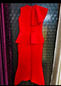 Stunning Red Peplum Dress