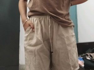 Casual Beige Shorts