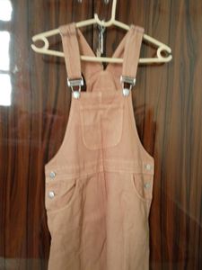 Shein Branded Denim Dungree Dress