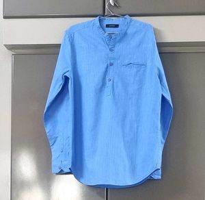 Light Blue Long Sleeve Kurta Shirt