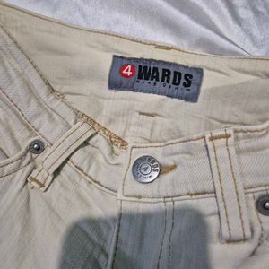 Bootcut Denim Beige Vintage Y2k