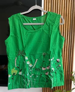 Green Floral Co-orders Set, Size 36-38