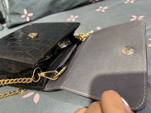 Crocodile Embossed Pearl Handle Bag