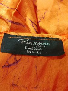 Orange Batik Oversized Top