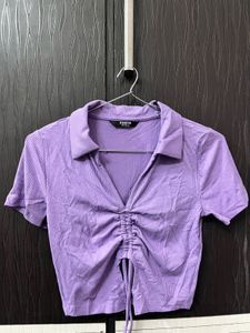 Purple Shein Crop Top