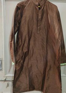 Fluorescent Jacket With Copper Kurta