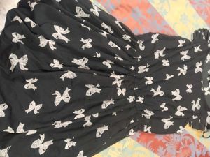Black Bow Print Dress