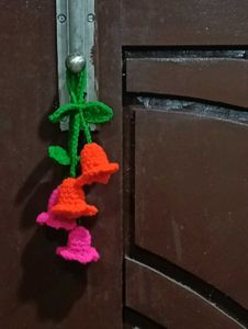Handmade Crochet Flower Keychain