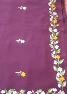 Embroidery Georgette Saree