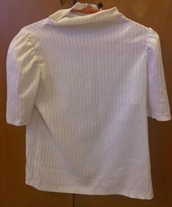 Striped Puff Sleeve Top