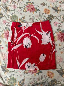 ⋆. 𐙚 y2k chinese red floral miniskirt ⋆. 𐙚 ˚