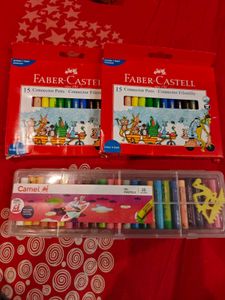Camel Oil Pastels With 9 Stationary Combo