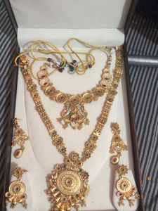 Gold Plated Traditional Indian Jewelry Set