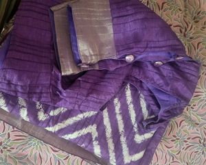 Purple Saree with Blouse