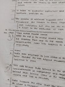Political Science Class 12 Solved Questions