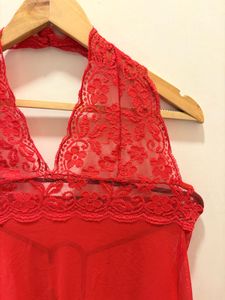 Beautiful Halter Lace Trim Top