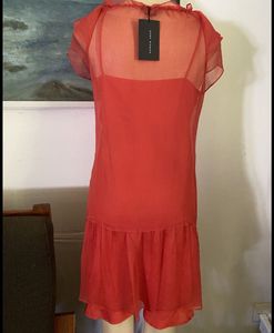 Orange Slip Shift Dress
