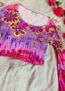 Pinterest inspired fitted multicoloured top
