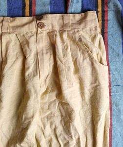 Beige Casual Pants