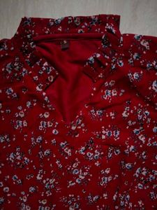 (SIZE~S)/Strechable)Red fit and flare dress🌷