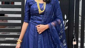 Elegant Blue Anarkali Suit