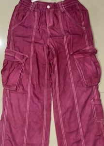 Burgundy Cargo Pants